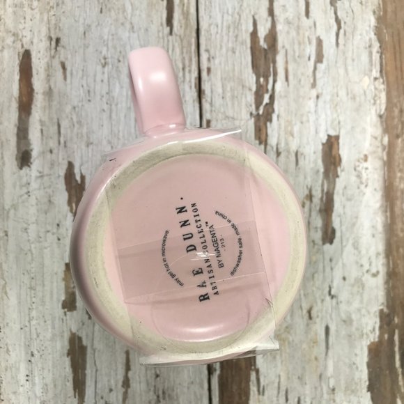 Rae Dunn Pink PEEP'S SAKE LL Mug w/ Wood Topper - Picture 6 of 10
